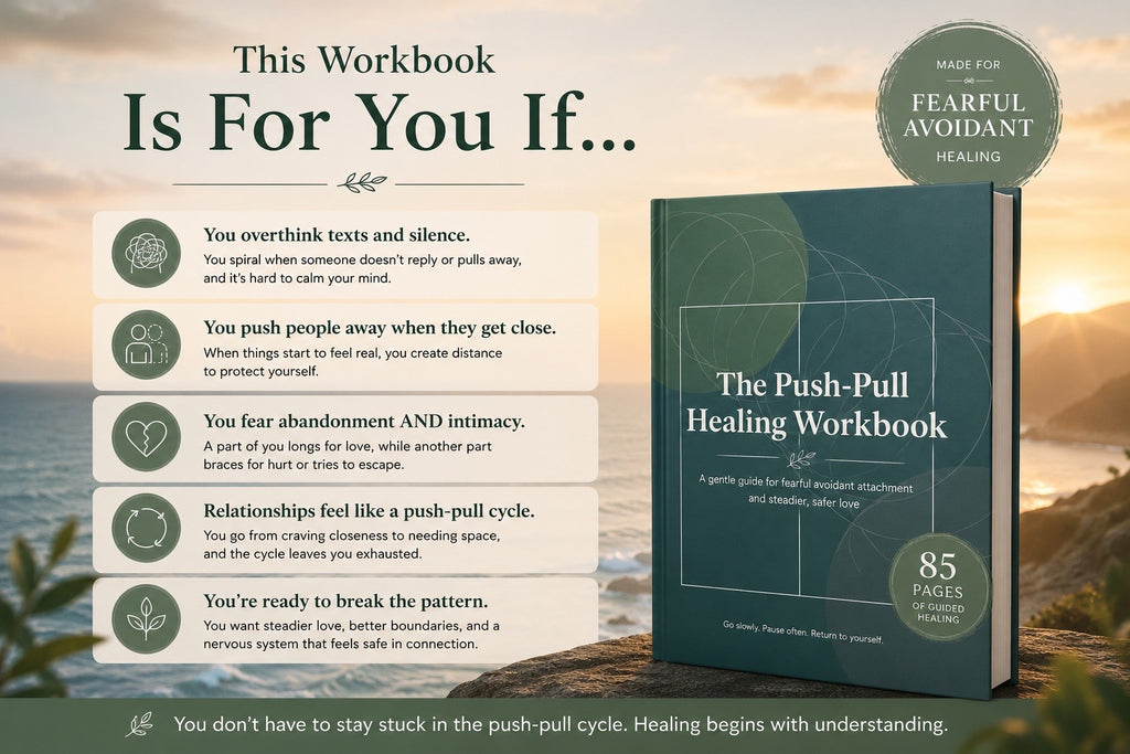 The Fearful Avoidant Healing Workbook 85 Pages to Break the Push-pull Cycle & Build Secure Love