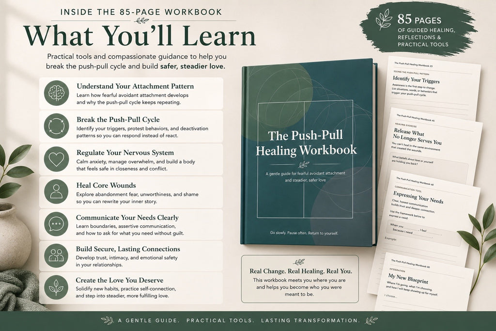 The Fearful Avoidant Healing Workbook 85 Pages to Break the Push-pull Cycle & Build Secure Love