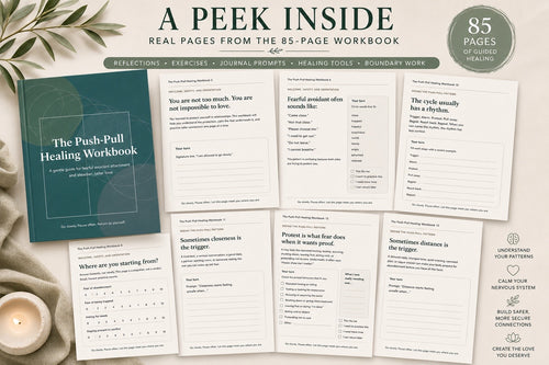 The Fearful Avoidant Healing Workbook 85 Pages to Break the Push-pull Cycle & Build Secure Love