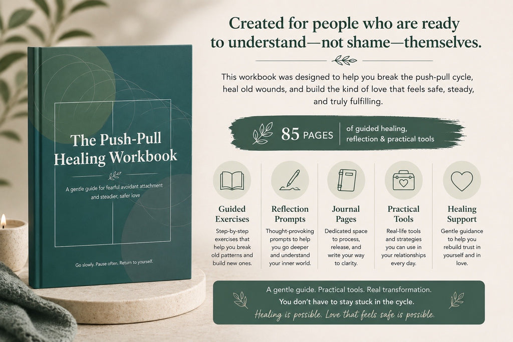 The Fearful Avoidant Healing Workbook 85 Pages to Break the Push-pull Cycle & Build Secure Love